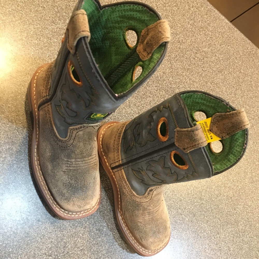 John Deere Johnny popper boots size 10t